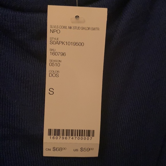 NWT bold blue Bebe top - Picture 4 of 4